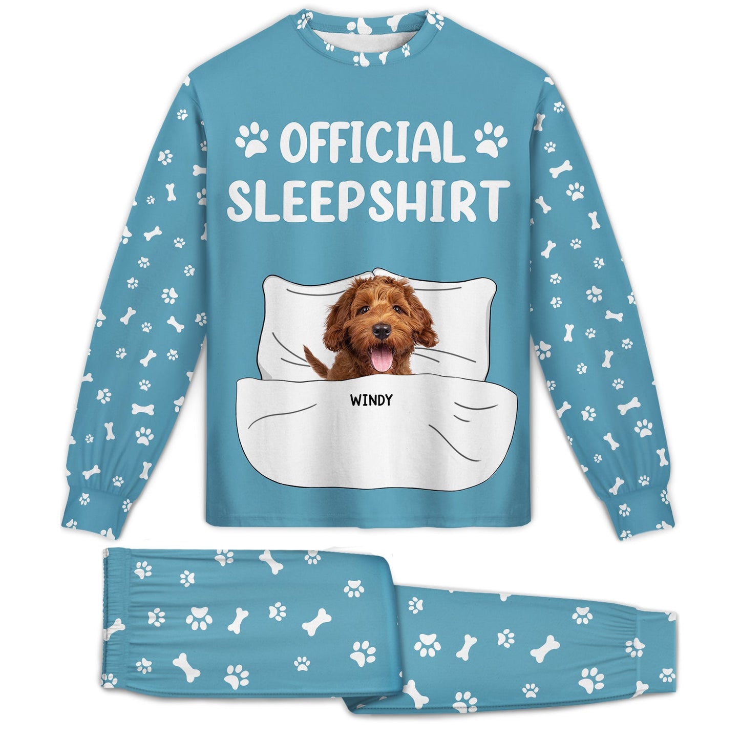 Custom Photo Dog Cat The Real Snuggle - Gift For Pet Lovers - Personalized Unisex Pajamas Set